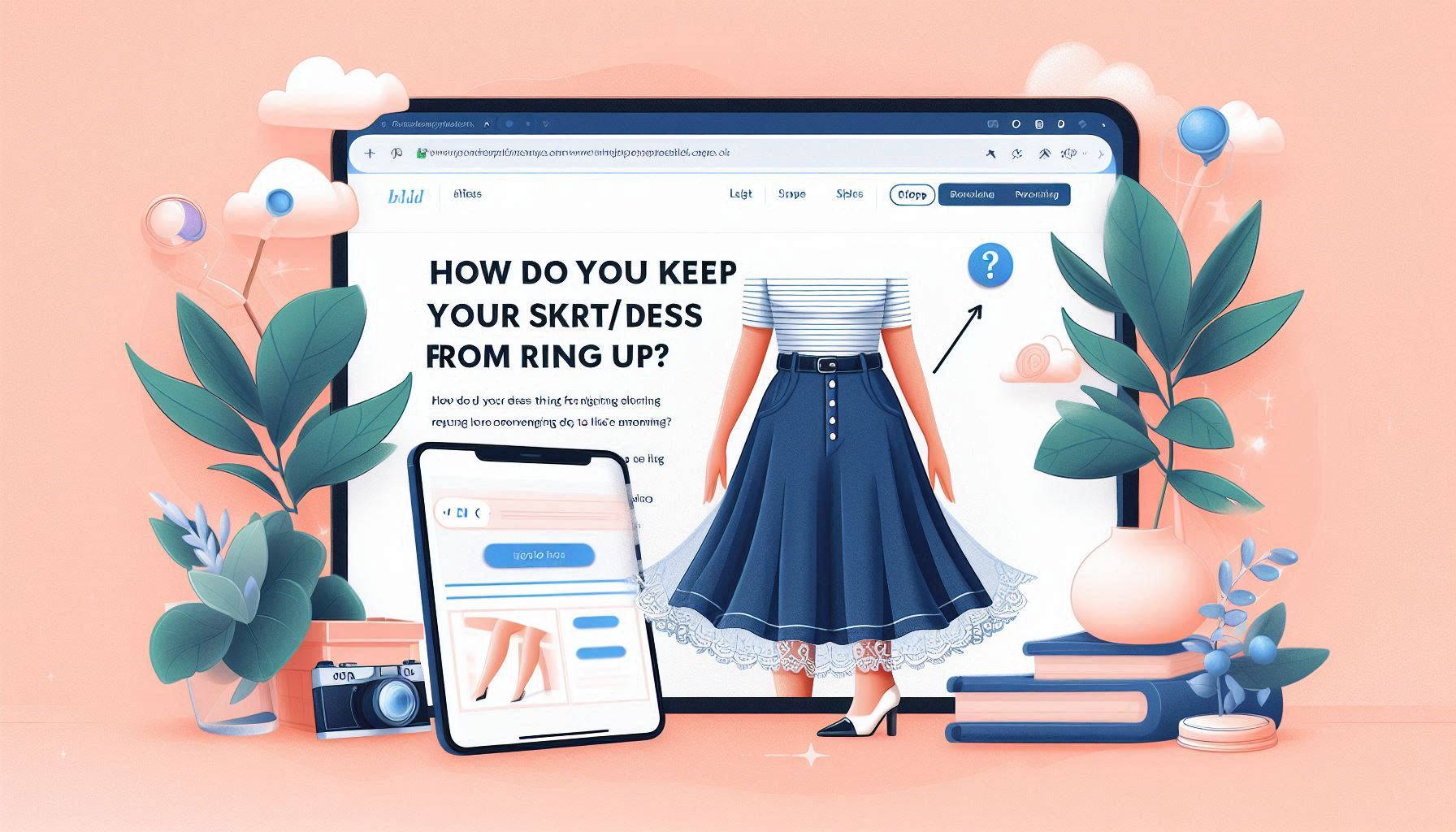 how to keep a fitted dress from riding up Fashion hack: How to keep your dress from riding up If your dress keeps riding up, this is the easiest fix. I apply liquid fashion tape directly onto my leg, pull my dress down over it, and hold it