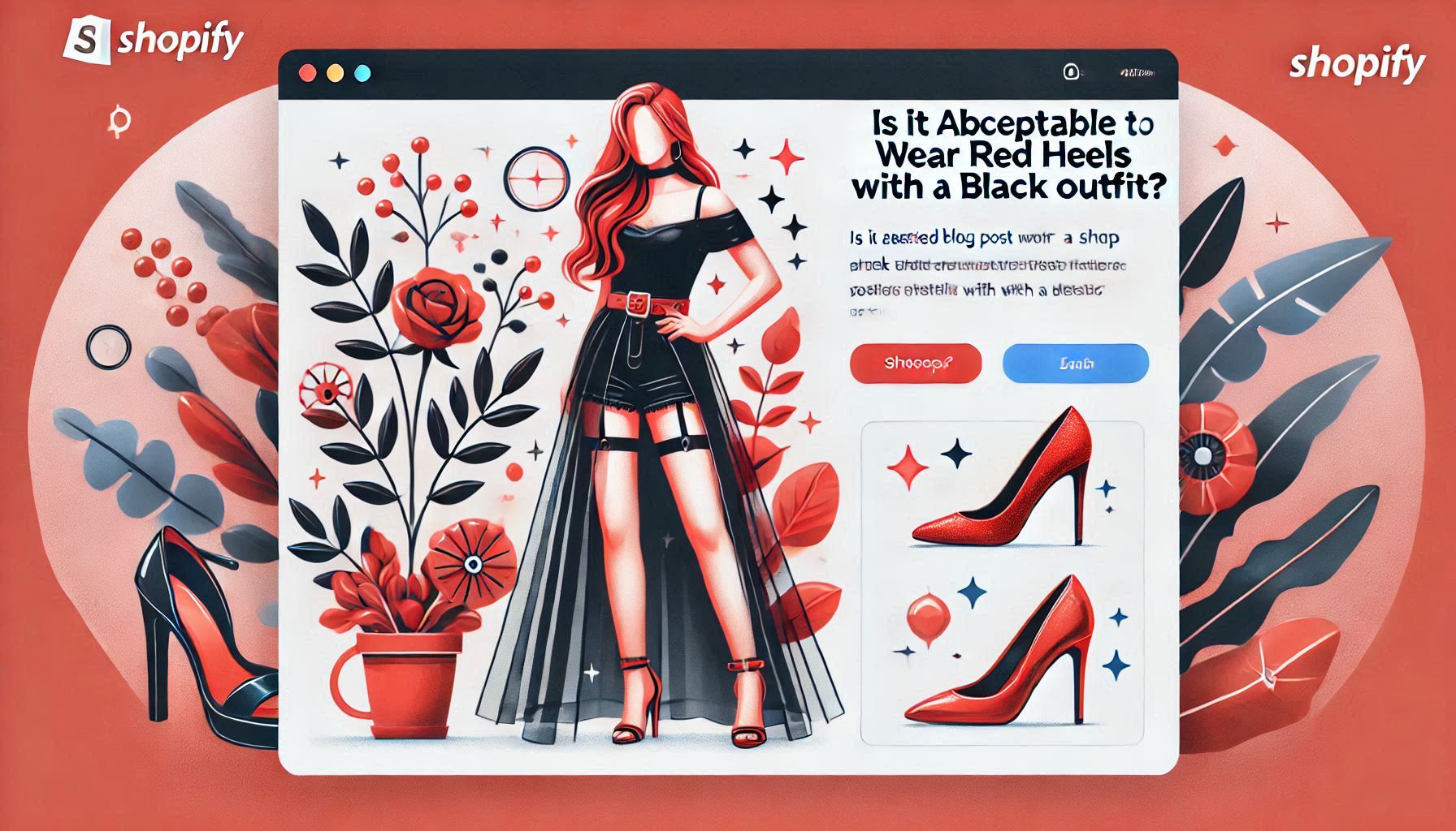Is It Acceptable To Wear Red Heels With A Black Outfit?  HannaBanna  Clothing