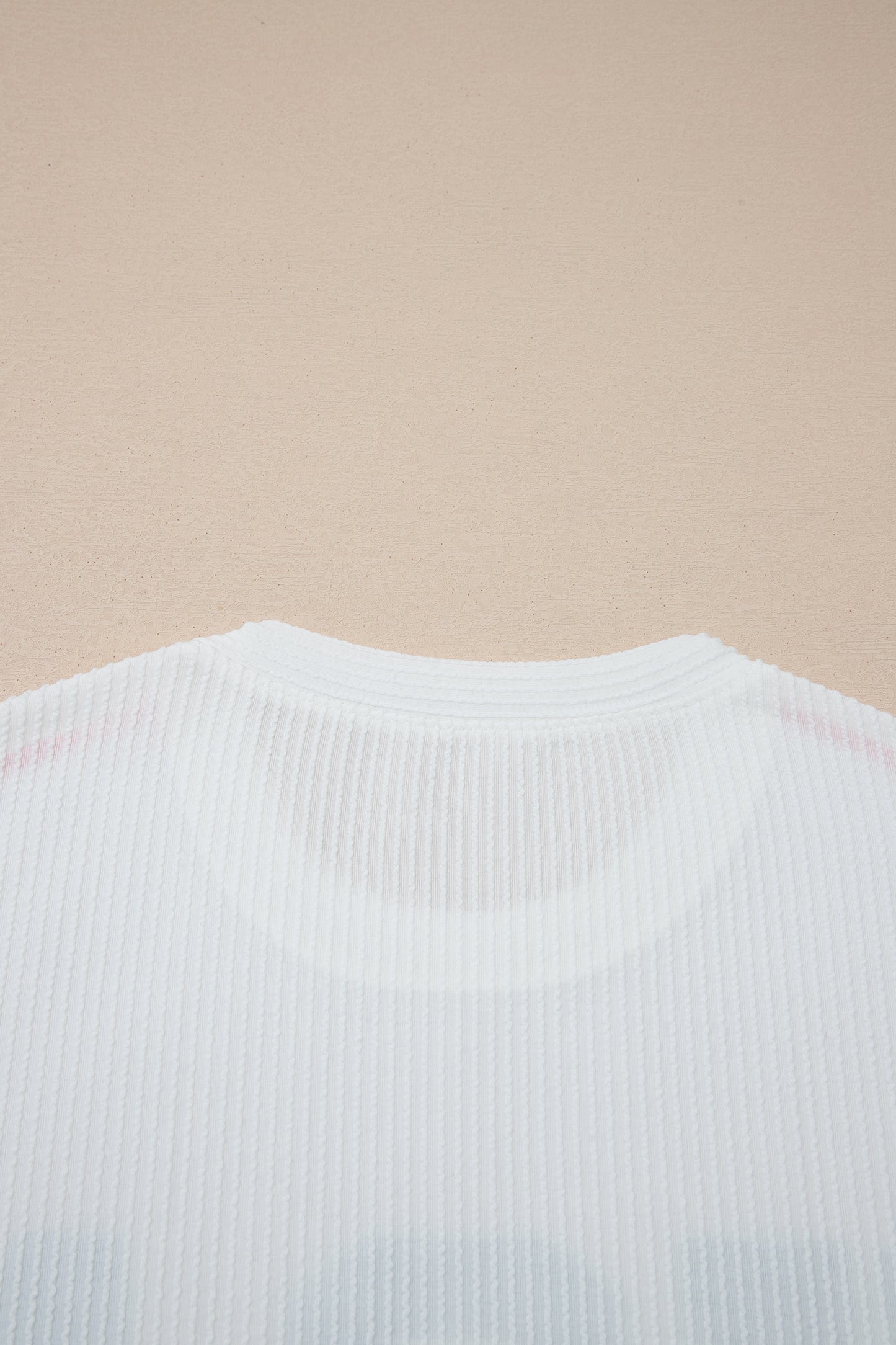 White USA Graphic Half Sleeve Loose Ribbed Top