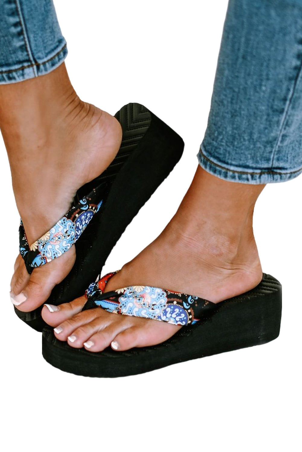 Chanclas de cuña suave con estampado Holiday Vibe