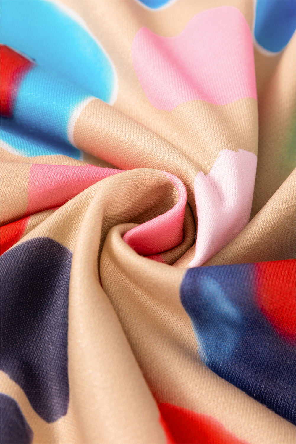 Sweat-shirt à épaules tombantes kaki multicolore imprimé léopard