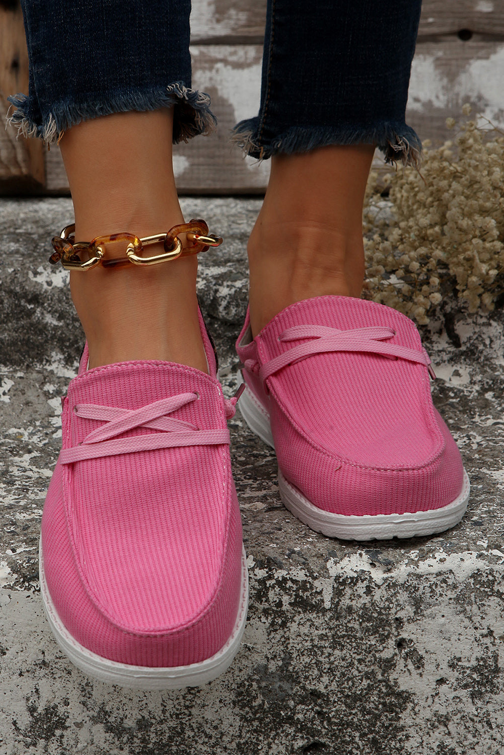 Multicolour Patched Back Heel Slip On Flat Shoes