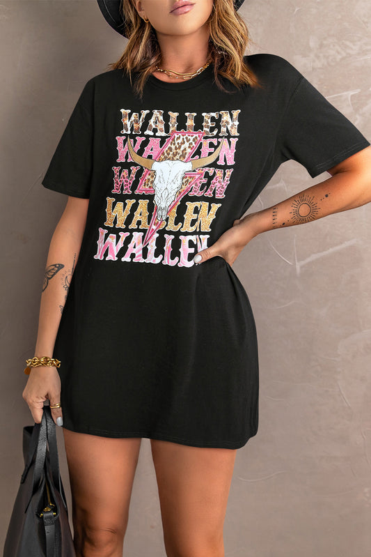 T-shirt surdimensionné WALLEN à motif tête de vache