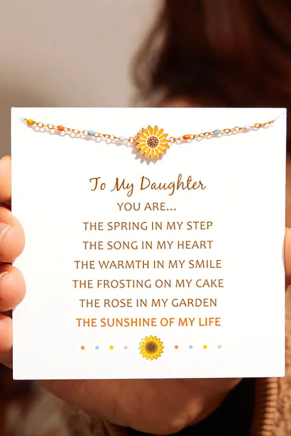 Pulsera de cuentas de colores de girasol