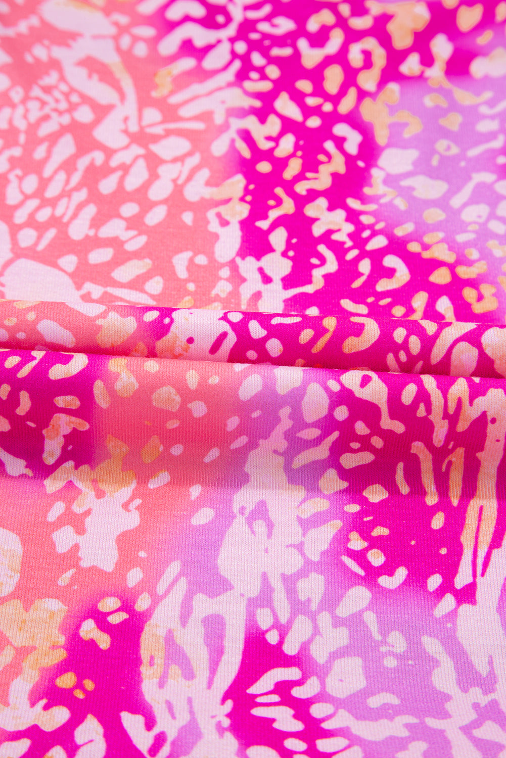 Tunique classique à ourlet mouchoir et imprimé léopard Rose