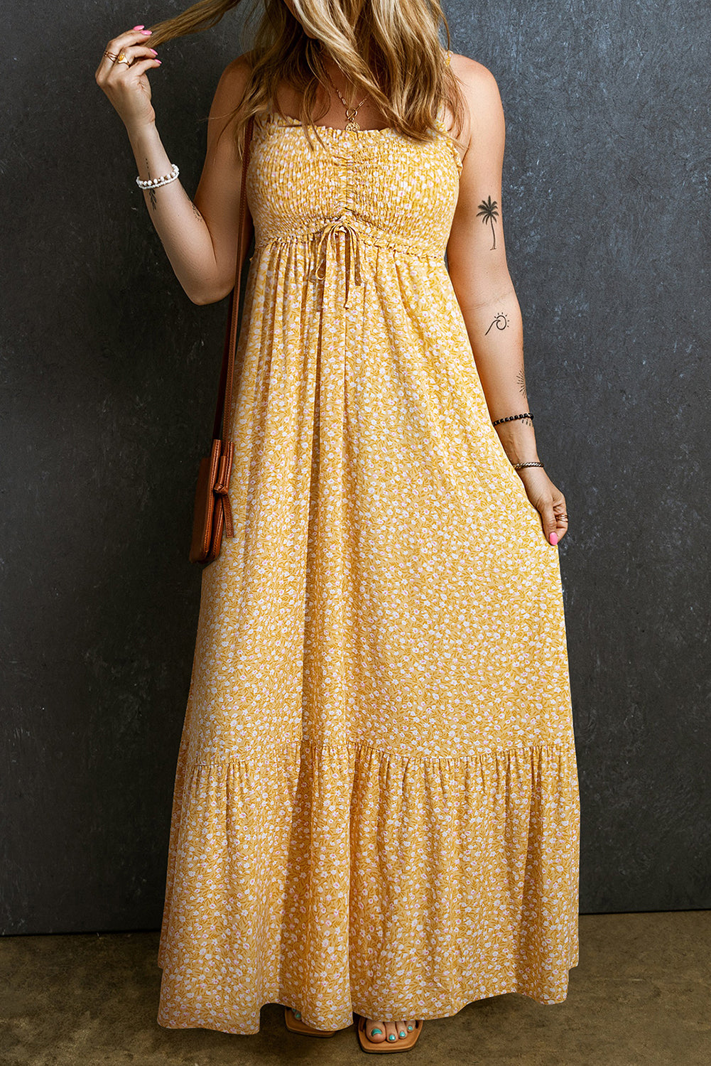 beaded maxi dresses Long Beaded Prom Dress with Sequins Smoky Blue / 16