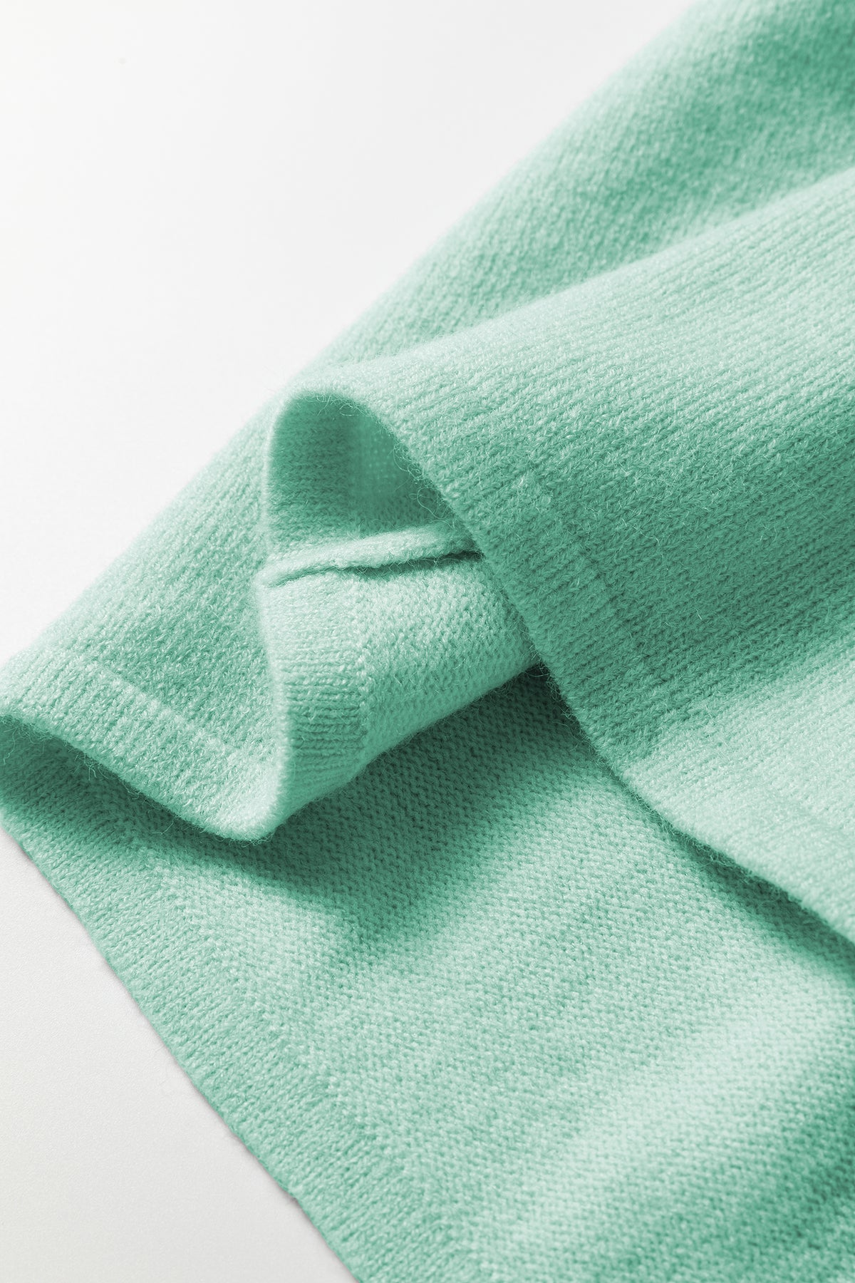 Moonlight Jade 3/4 Sleeve Boxy Knit Button Down Sweater Cardigan