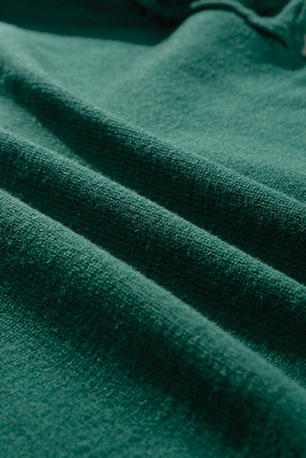 Pull à épaules tombantes et bordure rayée vert noirâtre