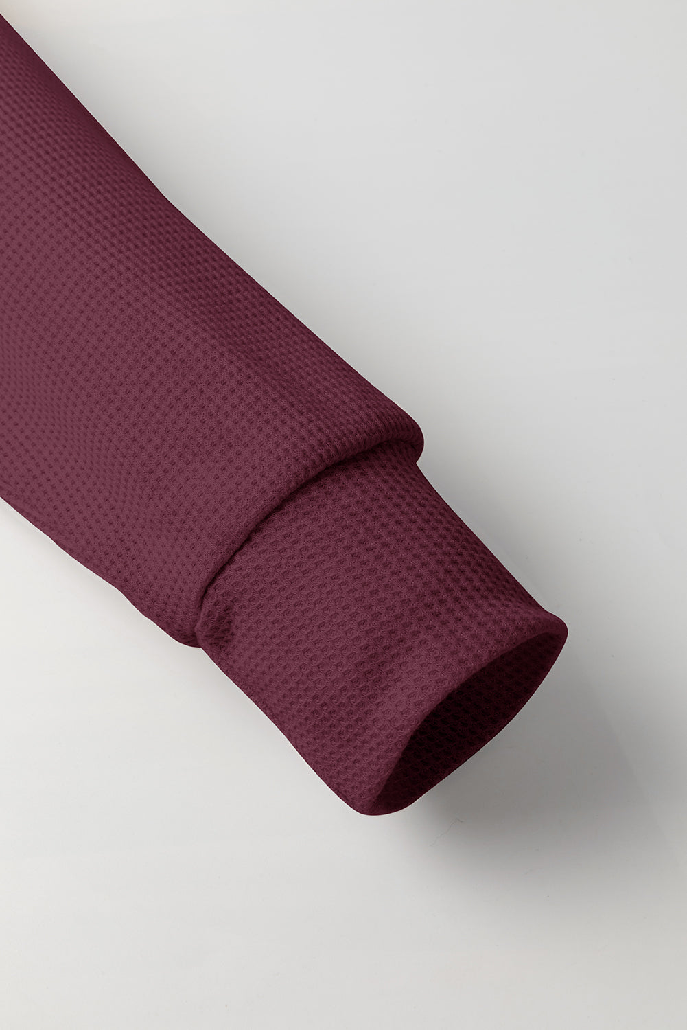 Sweat à capuche oversize en tricot gaufré Red Dahlia doublé polaire