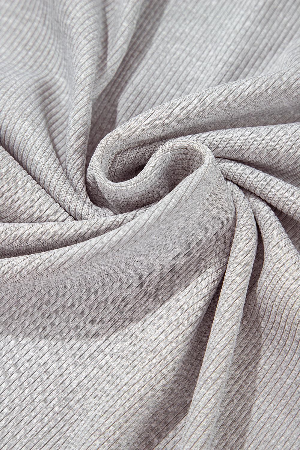 Sweat-shirt oversize à col côtelé et blocs de couleurs gris