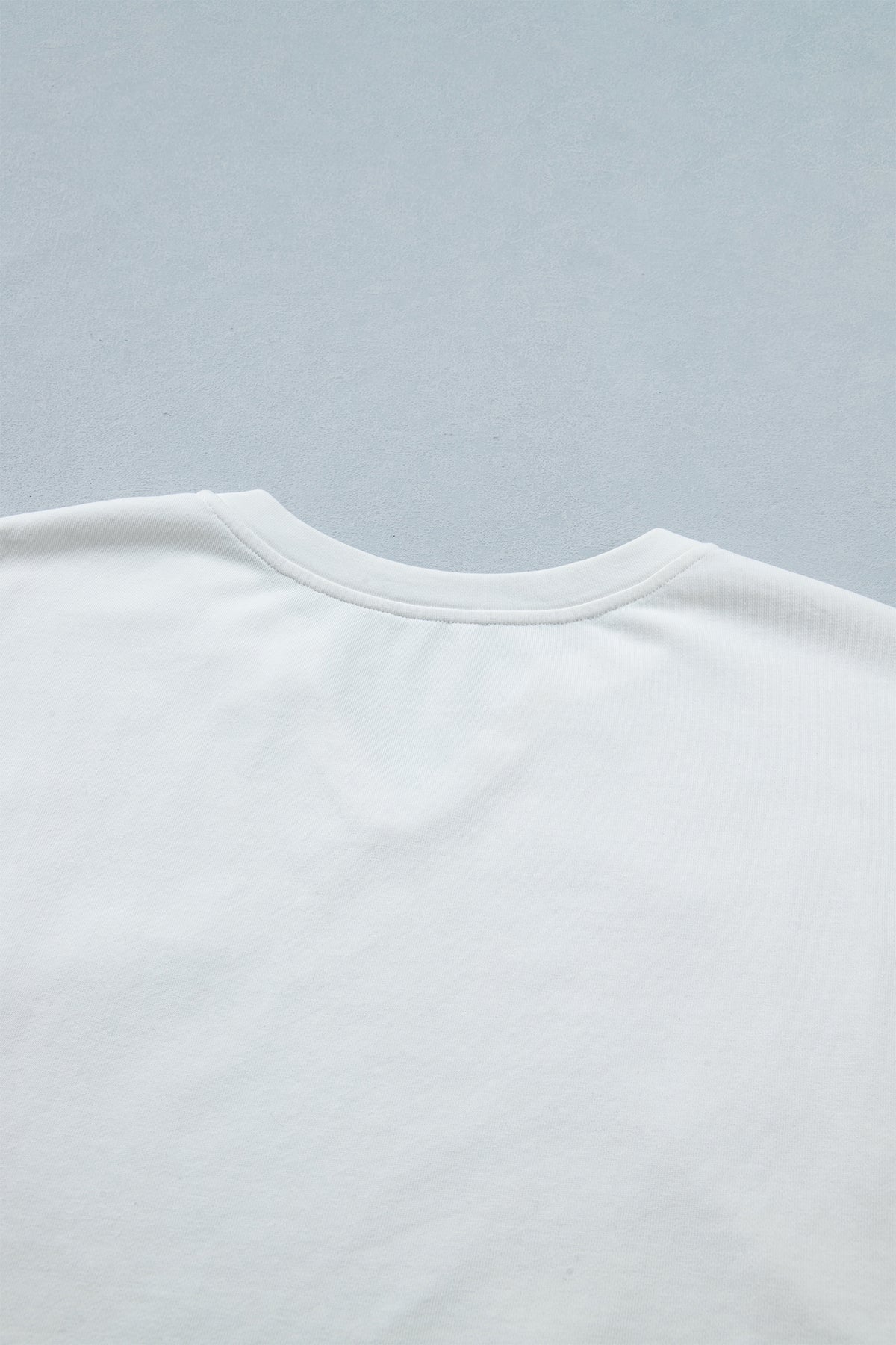 White Patriot Star Patched Notched Neck Mineral Washed Tee