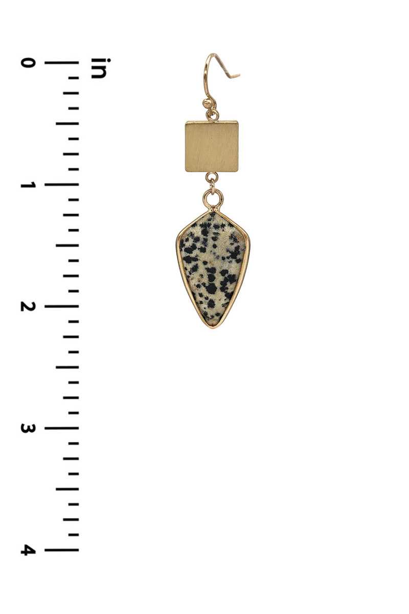 Fashion Marbling Stone Dangle Earring – alternate view