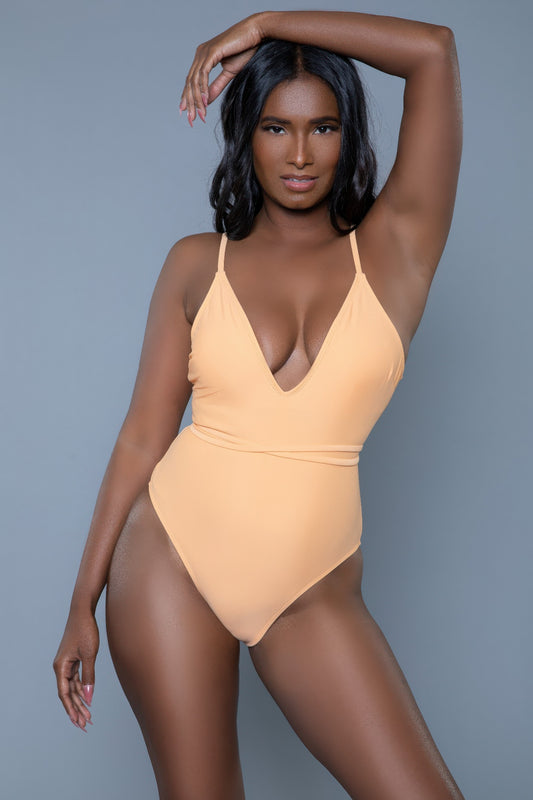 Addison One Piece Swimsuit – Melon – alternate view