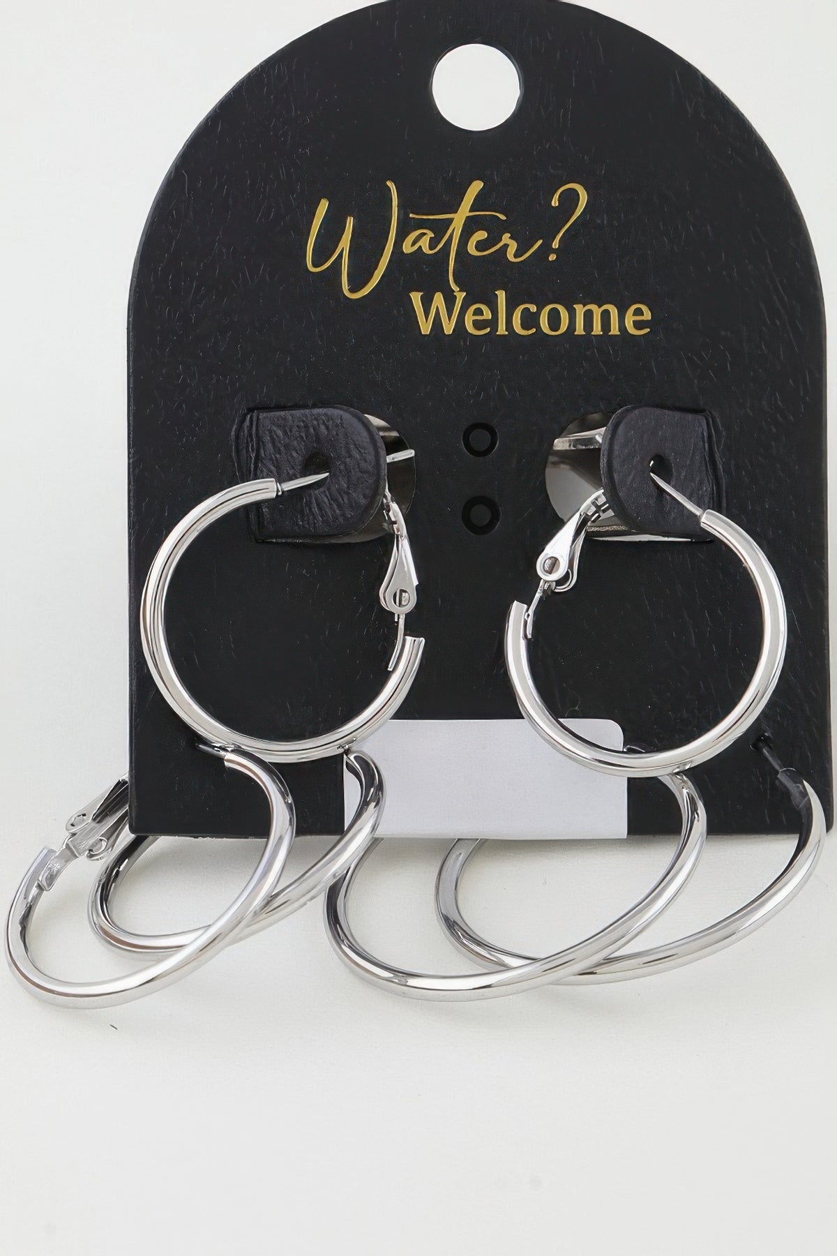 Triple Welcome Hoop Earrings Set