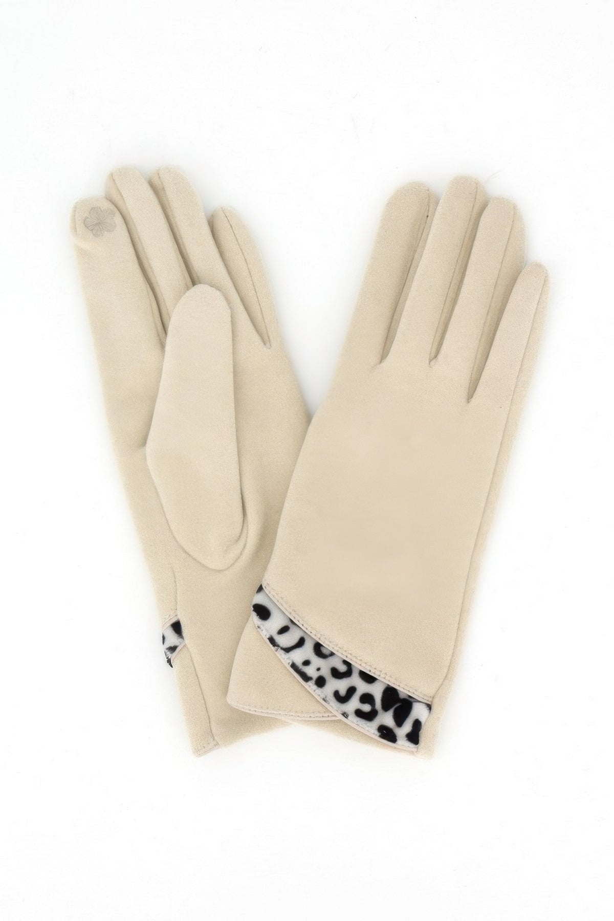 Leopard Accent Touchscreen Gloves