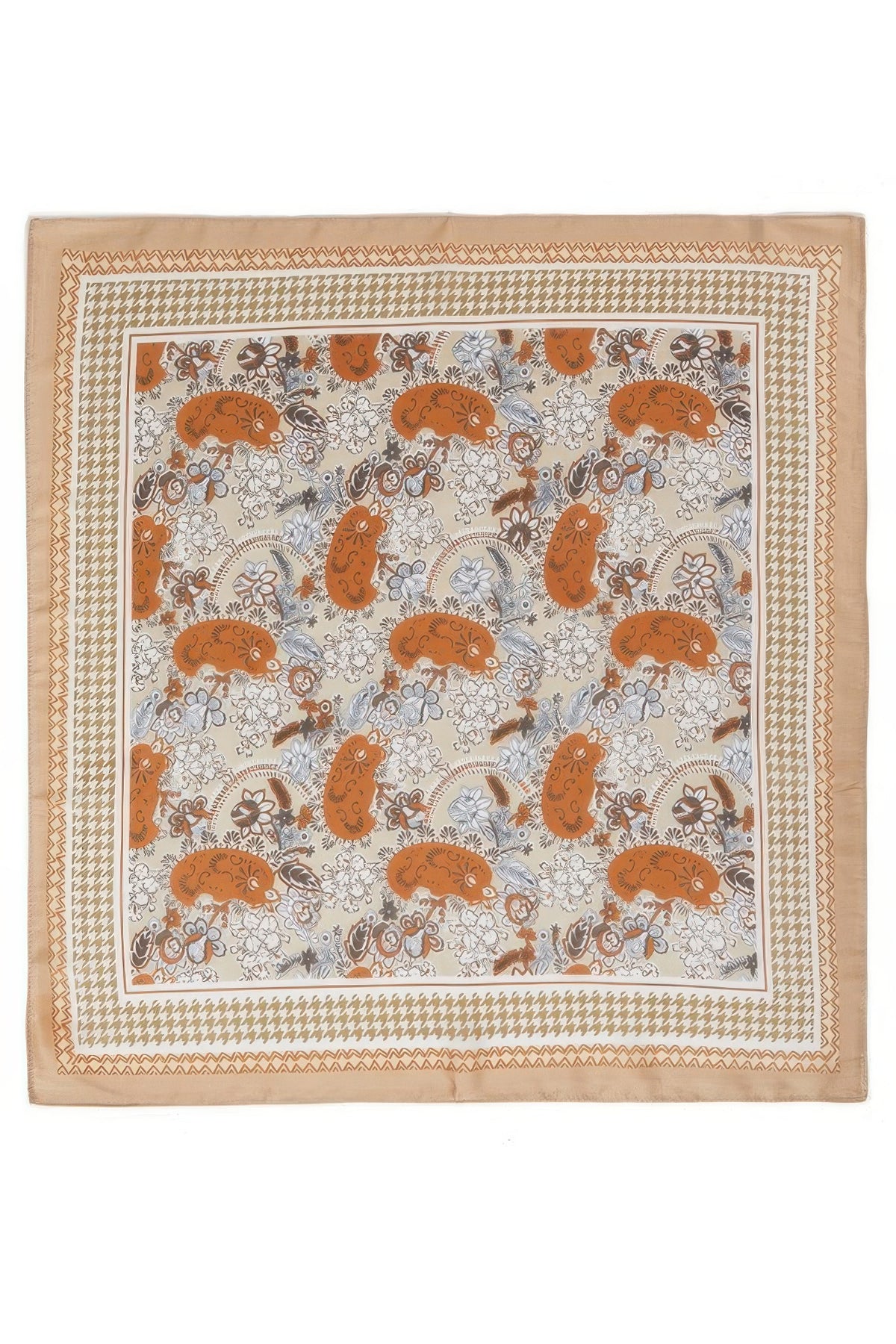 Paisley & Houndstooth Print Bandana