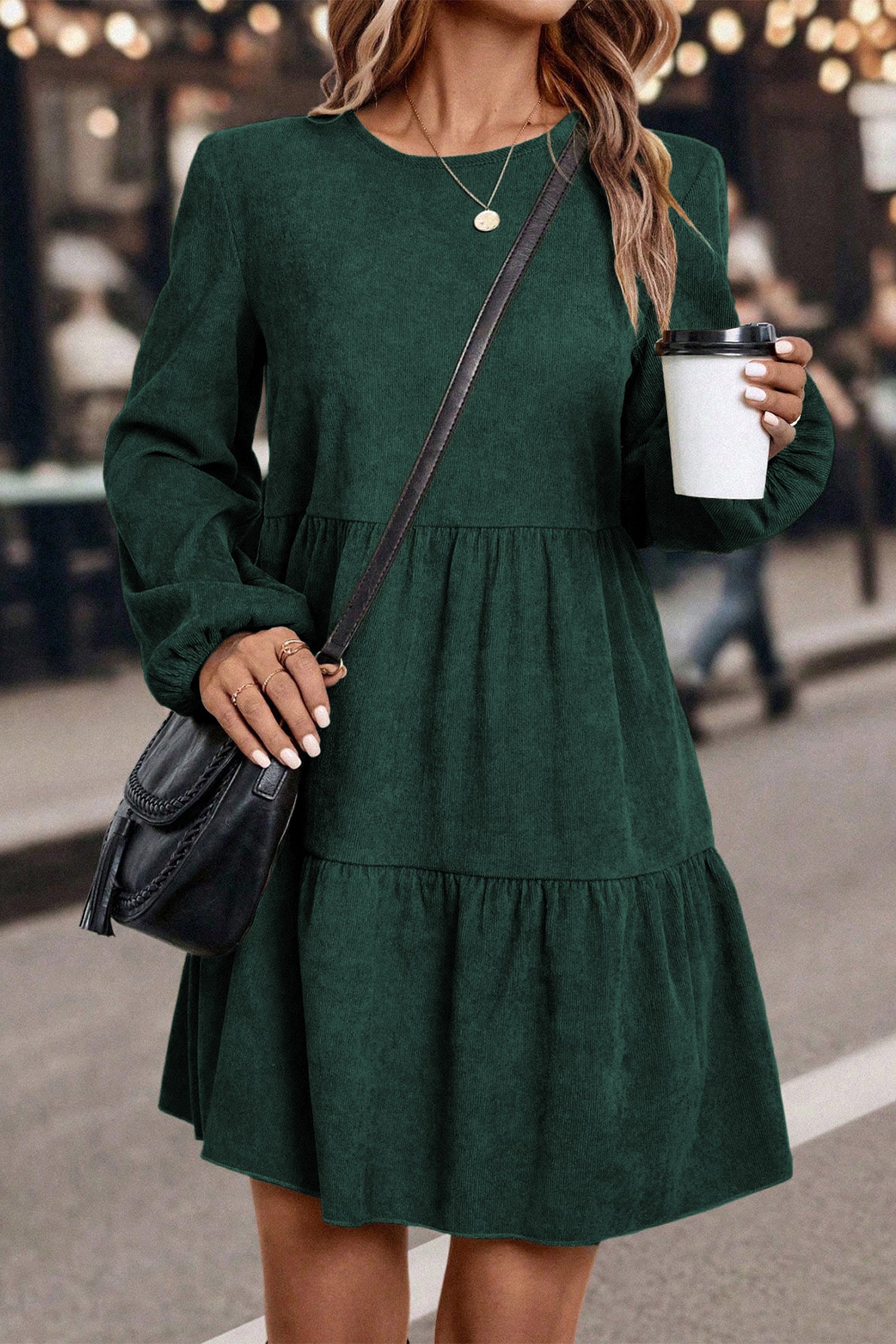 green emerald velvet dress Garden Mist Dress – Pinyor main image 1