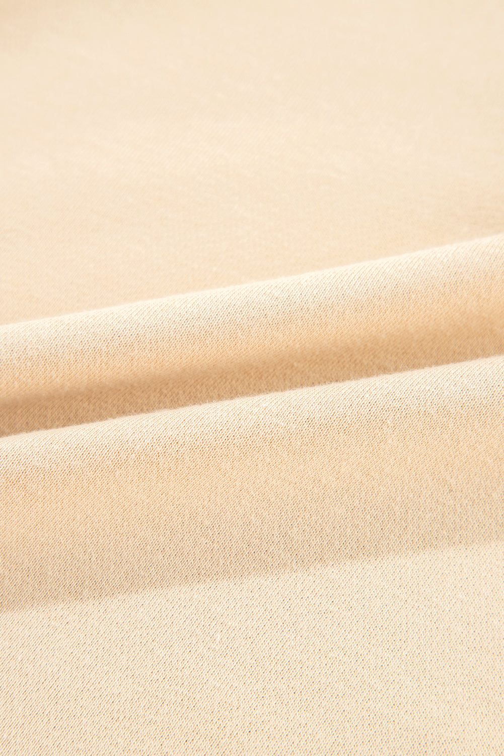 Light French Beige Striped Colorblock Patchwork Collar Sweatshirt