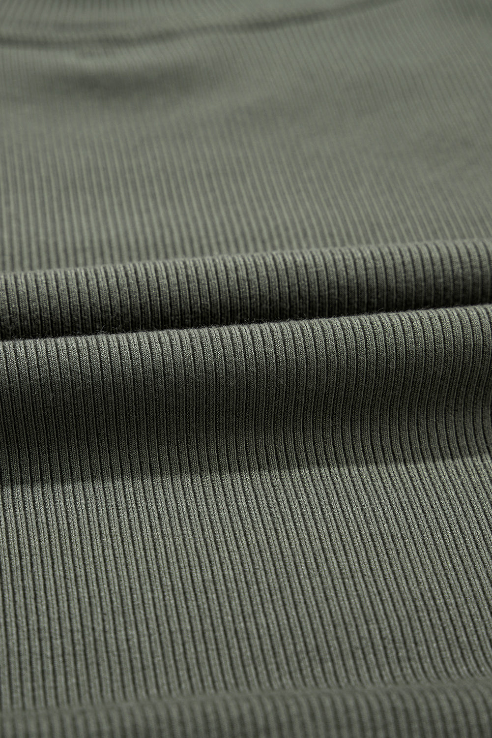 Haut évasé en tricot thermique vert brume grande taille