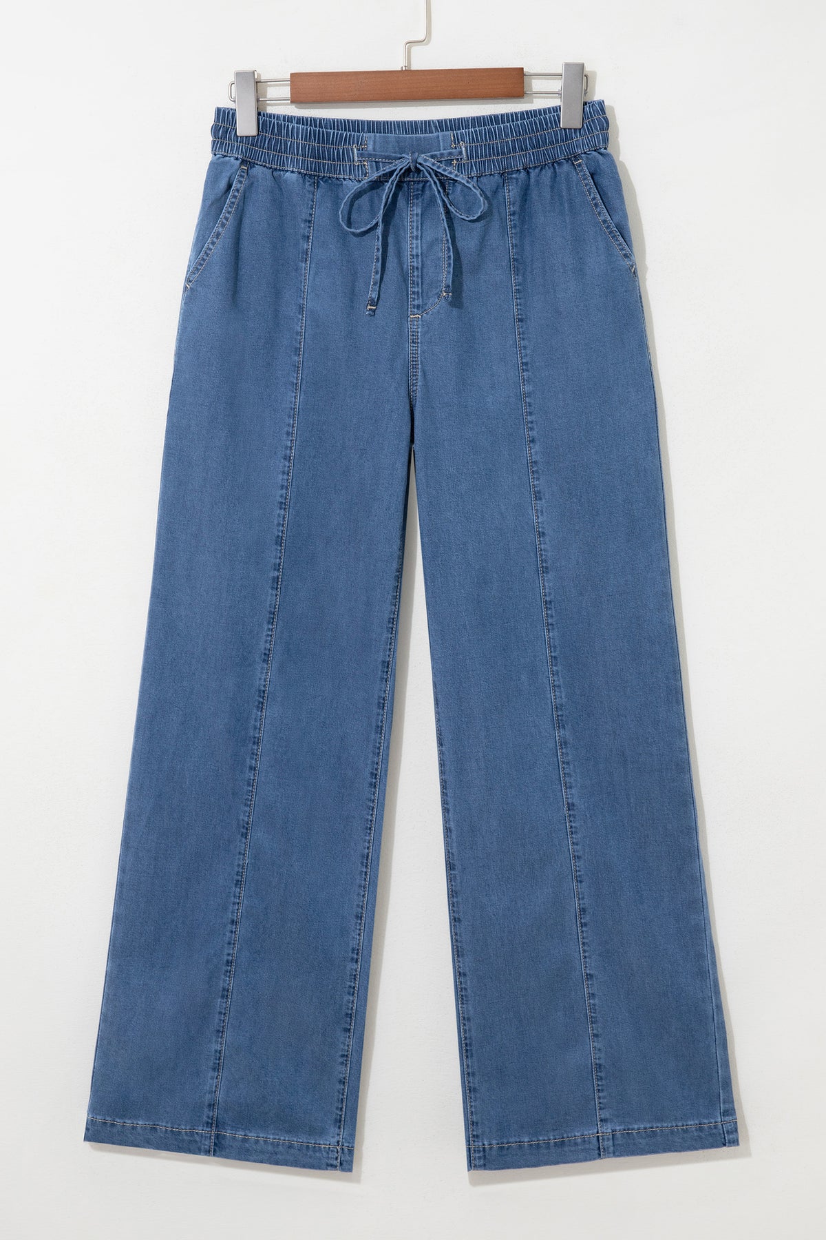 Ashleigh Blue Drawstring Waist Wide Leg Jeans