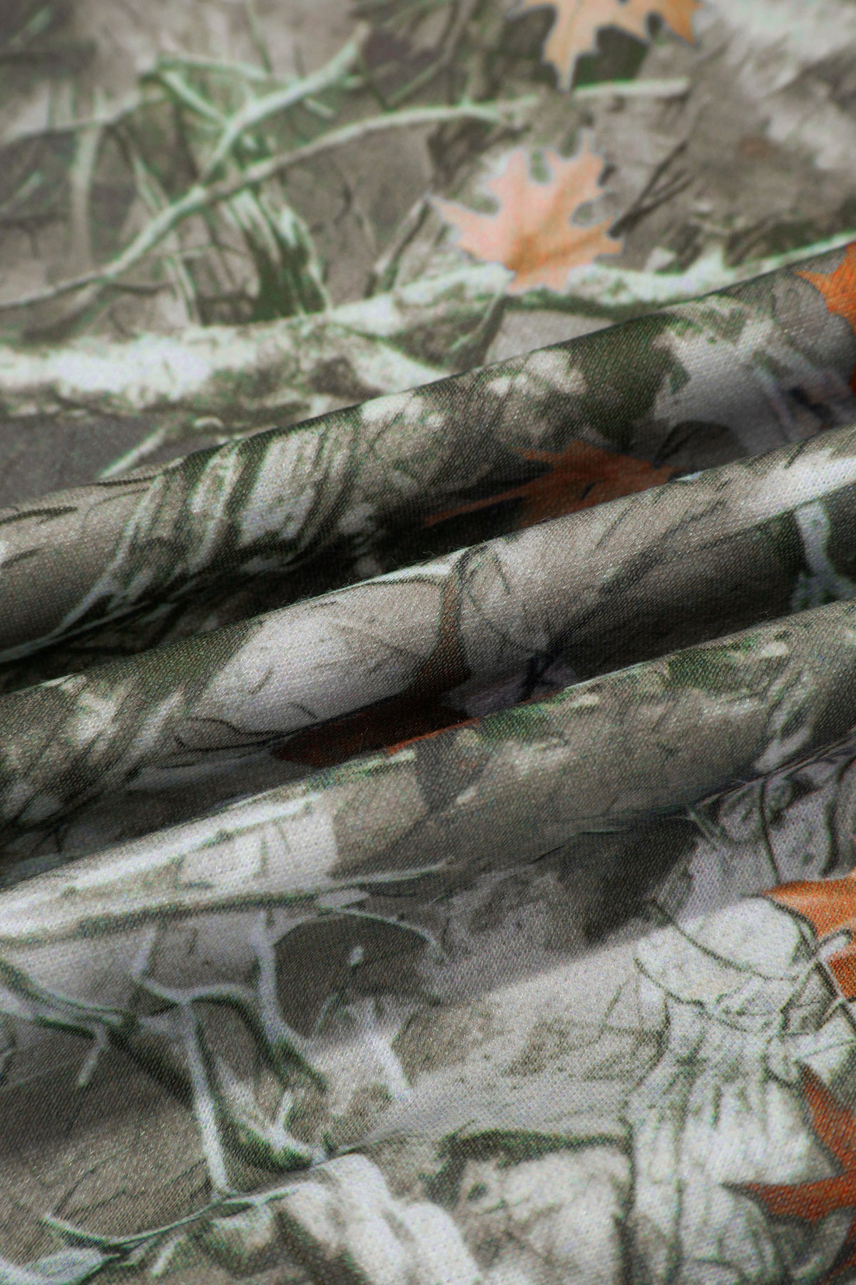 Green Western Camo/Mallard Letter Print Baggy Pullover Sweatshirt