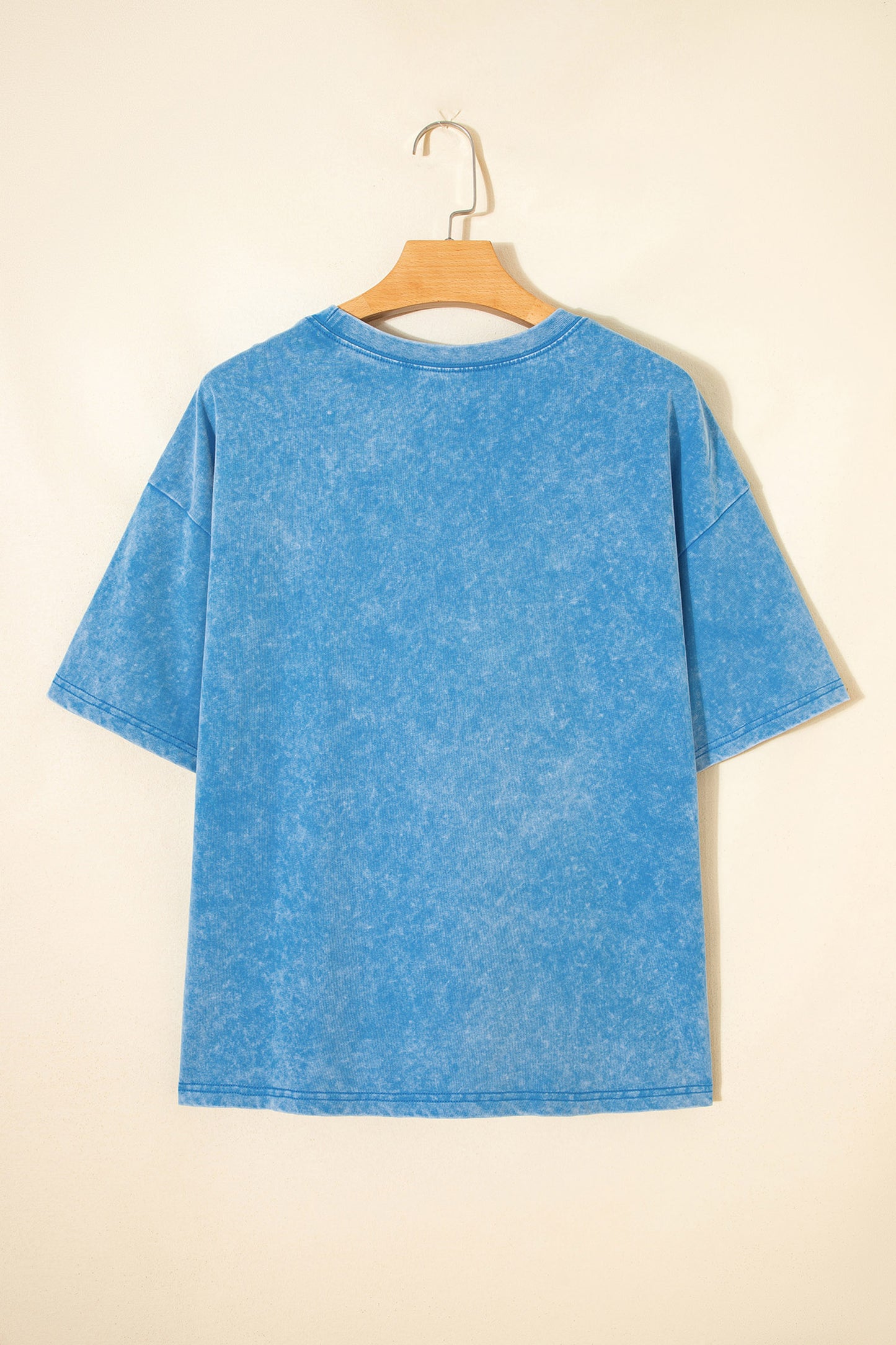 Blue USA Star Print Mineral Washed Cotton Tee