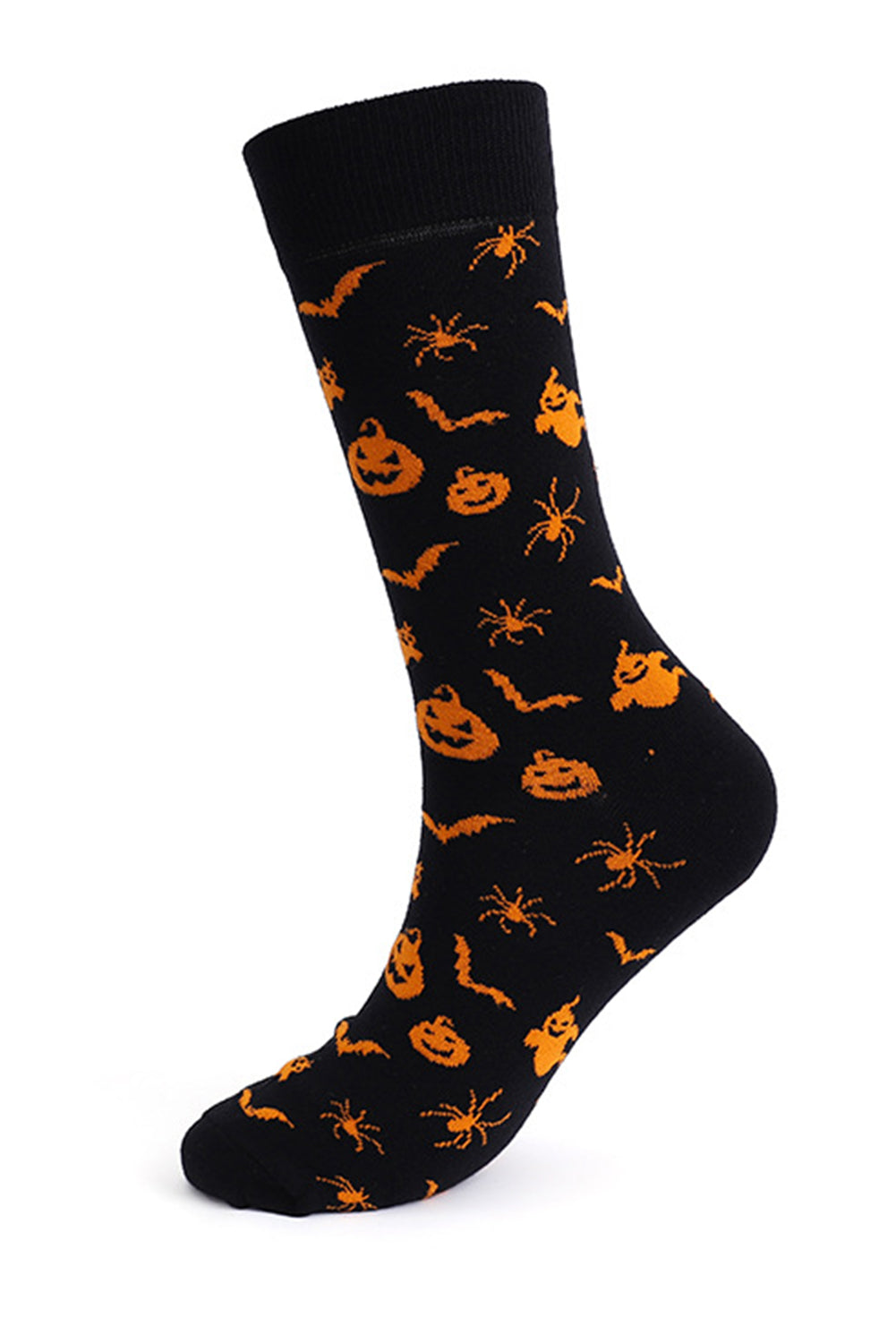 Chaussettes noires à imprimé éléments d'Halloween