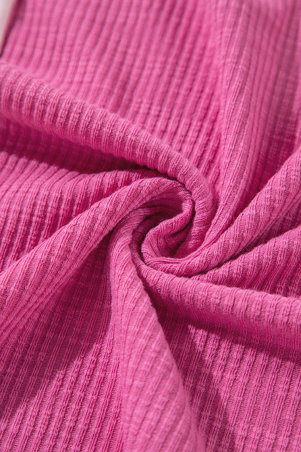 Haut oversize à manches 3/4 texturé rose vif