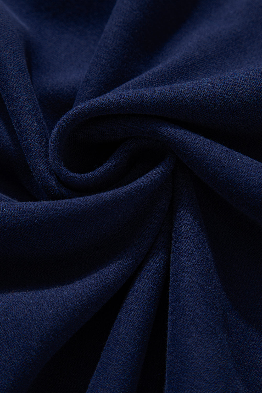 Sweat à capuche zippé doublé polaire bleu marine uni