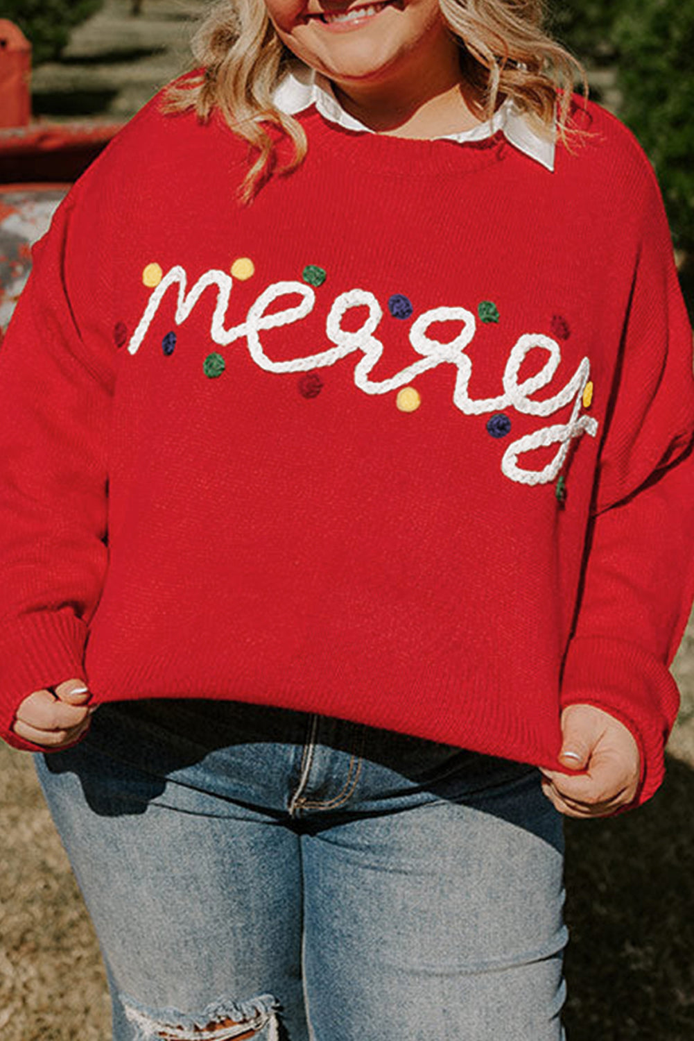 Pull Fashion Bug Taille 4X – Coton épais, Rouge Et Noir Tweed, Style Hiver Casual