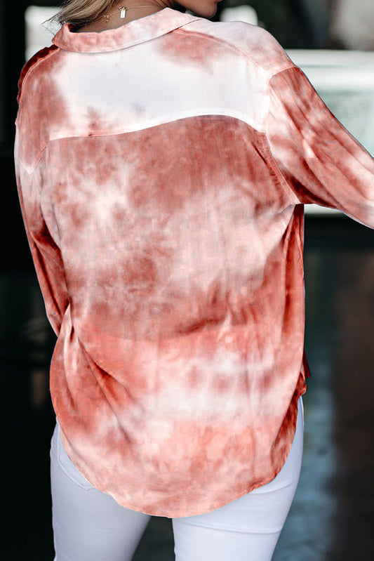 Whirlwind Tie Dye Button Shirt with Pocket