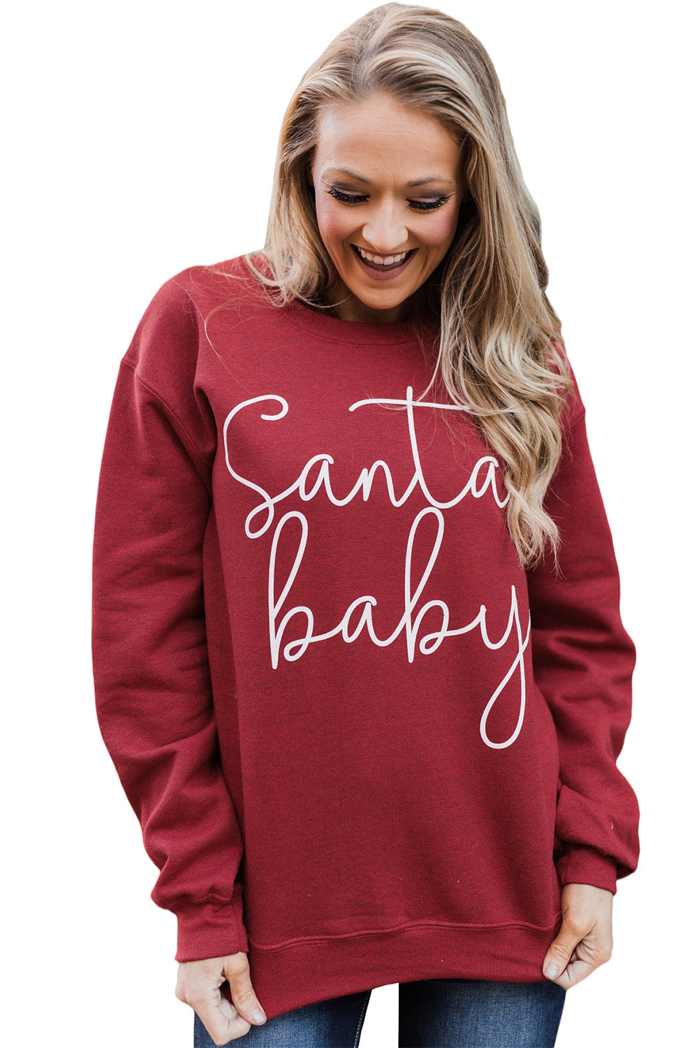 Sweat-shirt imprimé Père Noël pour bébé