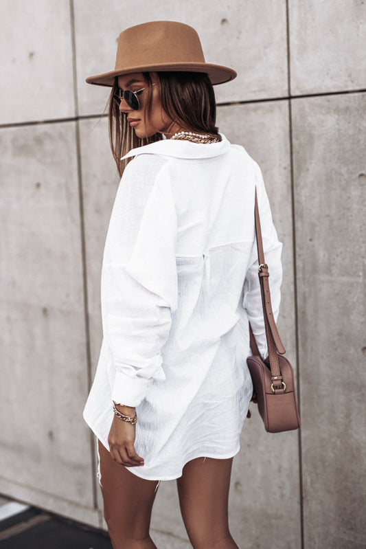 Camisa extragrande con botones boyfriend