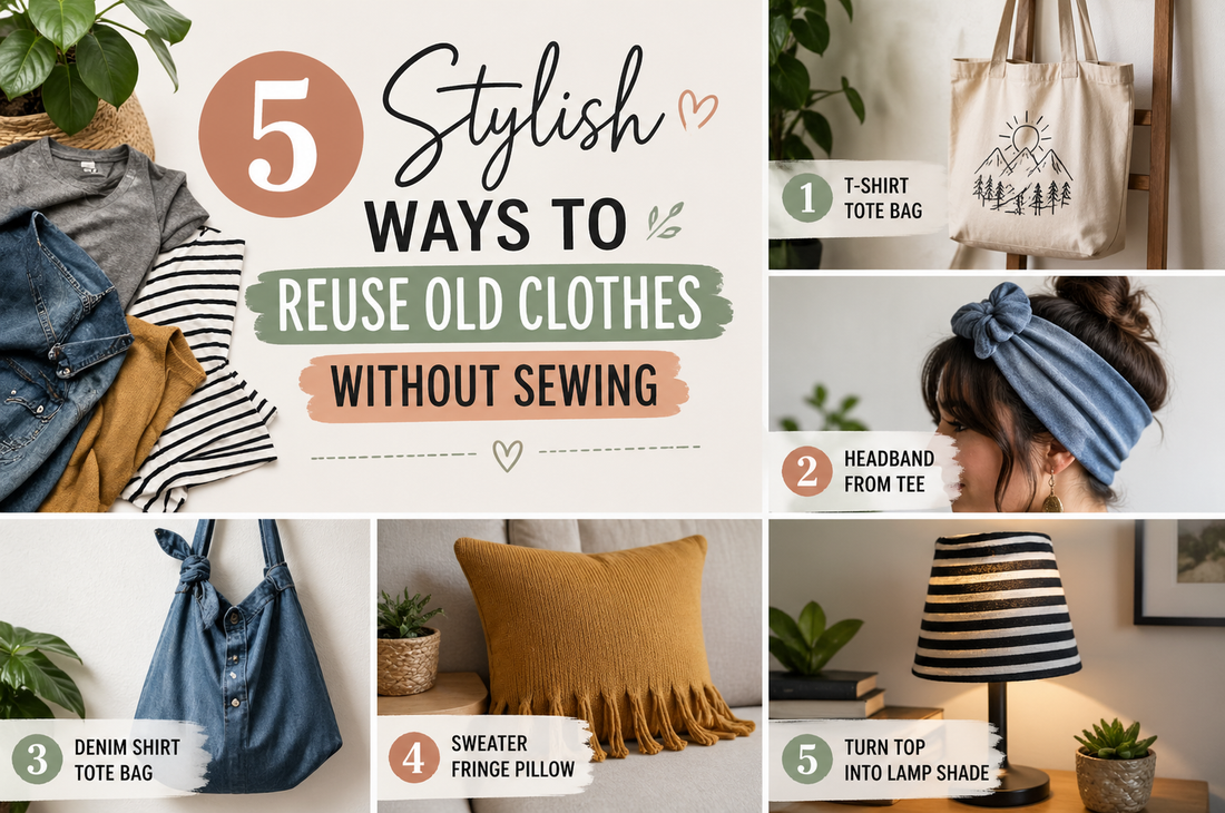 5 Stylish Ways to Reuse Old Clothes Without Sewing