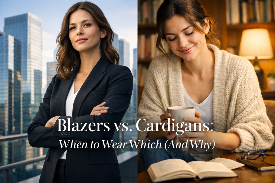 Blazers vs. Cardigans: When to Wear Which (And Why)