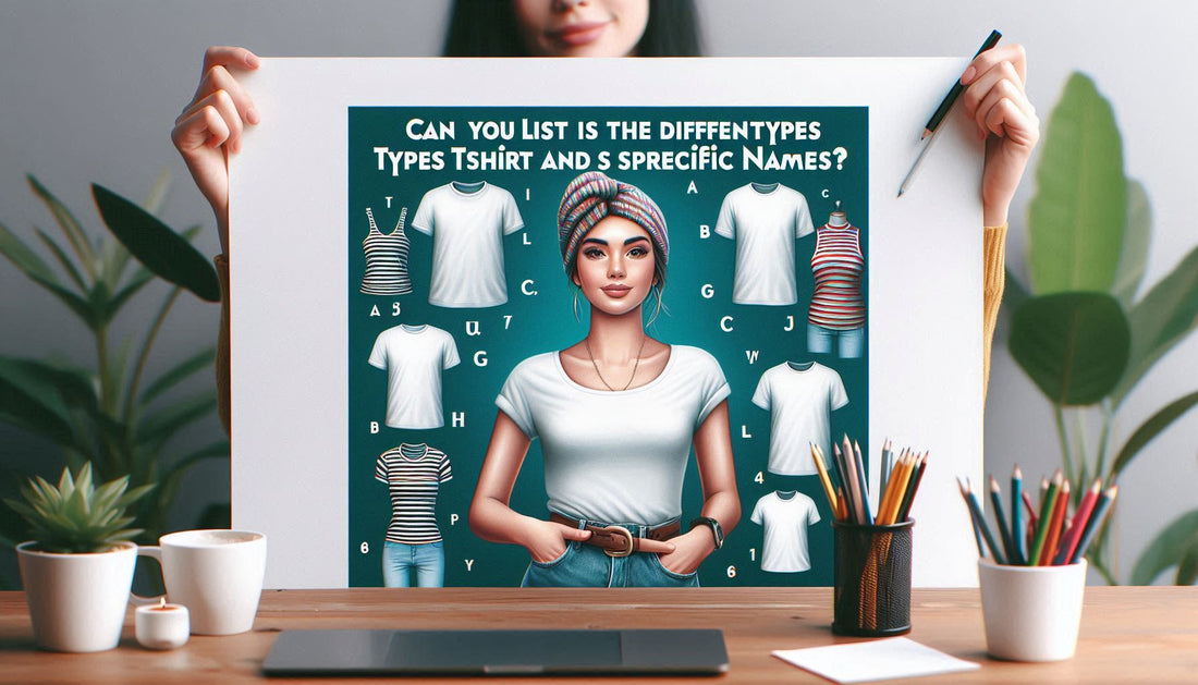 Can You List The Different Types Of T-Shirts And Their Specific Names?