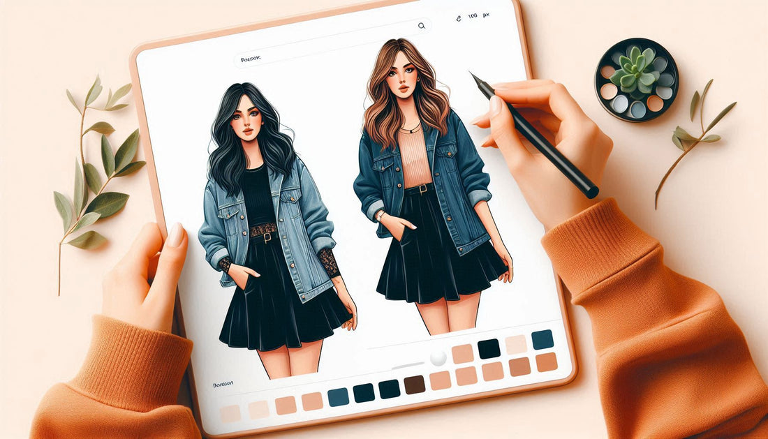 How Can A Denim Jacket Be Styled With A Black Skirt?