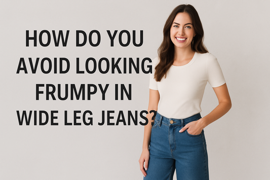 How Do You Avoid Looking Frumpy In Wide Leg Jeans?