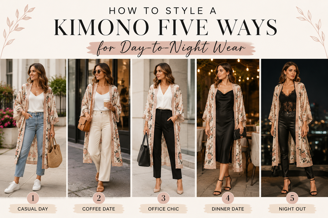 How to Style a Kimono Five Ways for Day-to-Night Wear