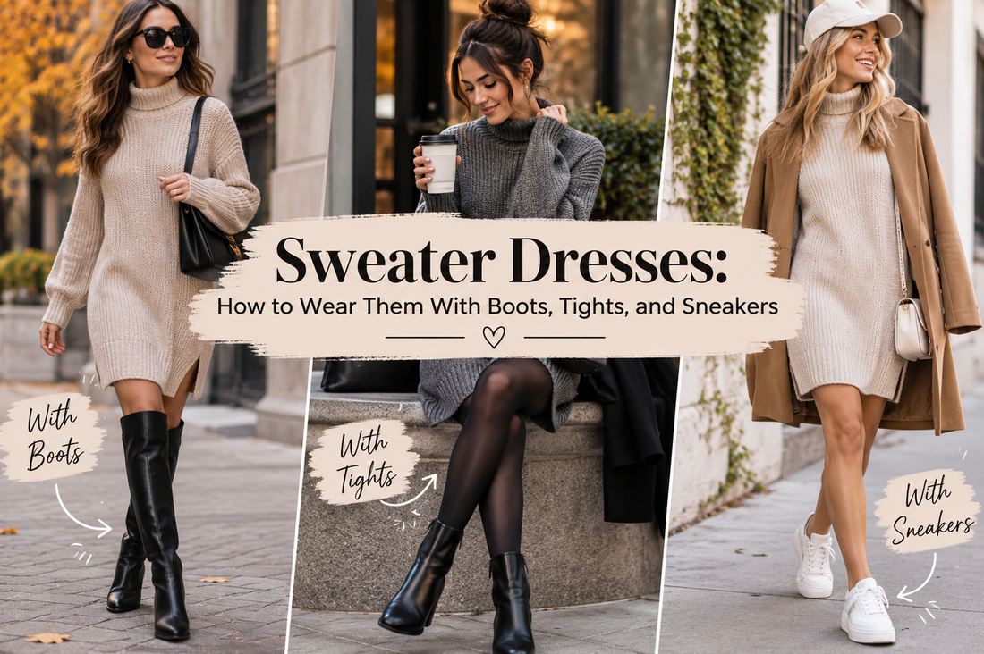 Sweater Dresses: How to Wear Them With Boots, Tights, and Sneakers