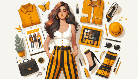 What Color Of Shirt Goes Well With Black And Yellow Striped Pants?