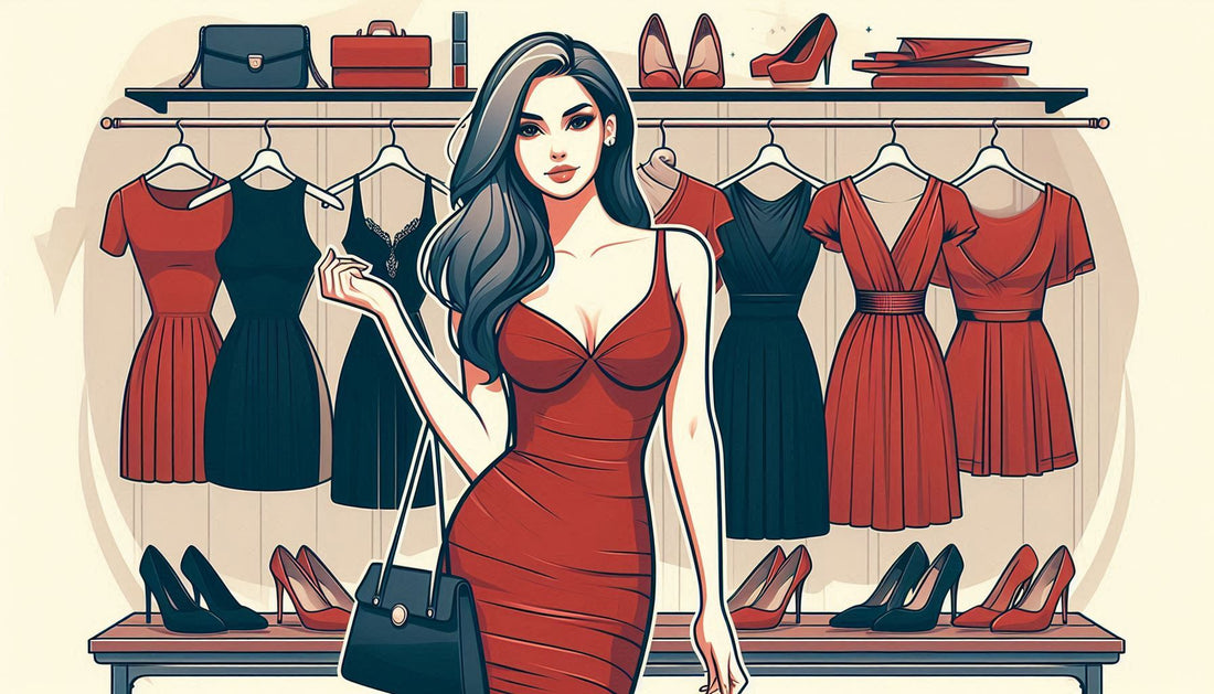 What Color Of Shoes Do You Wear Along With A Black And Red Dress?