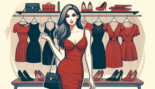 What Color Of Shoes Do You Wear Along With A Black And Red Dress?