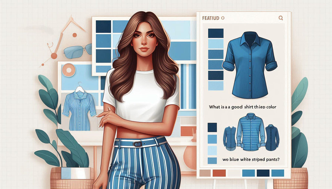 What Is A Good Shirt Color To Pair With Blue And White Striped Pants?
