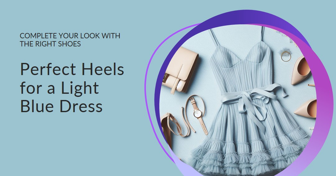 What heels Color Go With A Light Blue Dress?