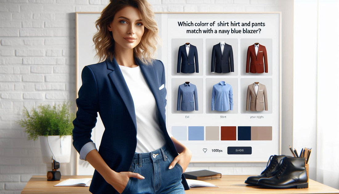 Which Color Of Shirt And Pants Match With A Navy Blue Blazer?