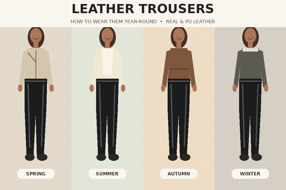 Leather (and PU Leather) Trousers: How to Wear Them Year-Round