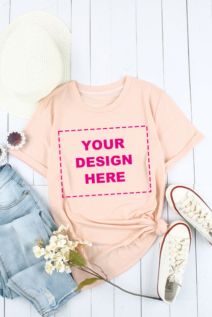 Blank Apparel - T-shirt ras du cou kaki uni personnalisé