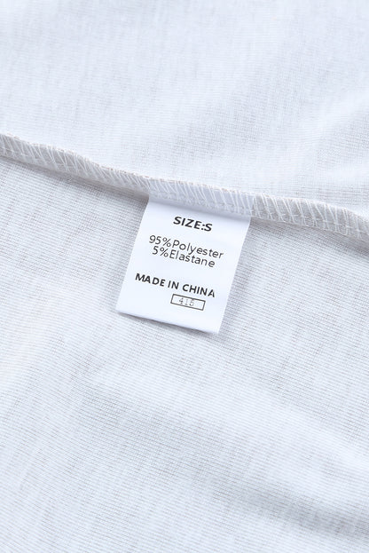 Top con cuello en V y bloques de color de leopardo