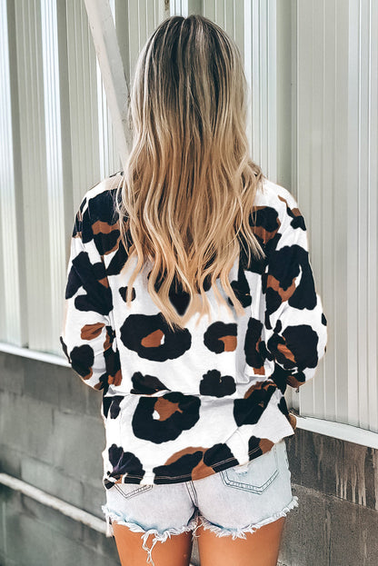 Print Long Sleeve Loose Top